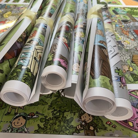 Aufgerollte Robotermatten für Projekte mit Erwachsenen